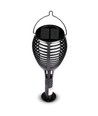 Lampe de jardin solaire de luxe 4-en-1 - Noir, effet flamme, 65 cm de hauteur