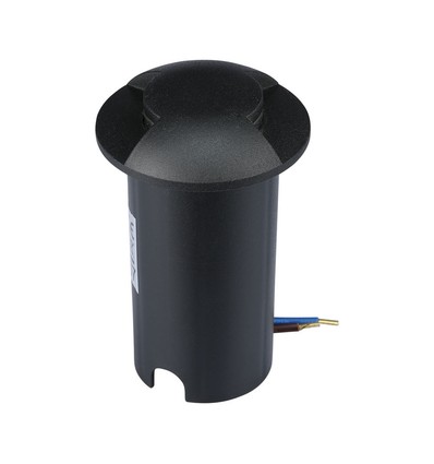 Spot encastrable LED 1W (12V) 6500K - Noir, IP67