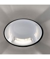 Steplight LED 1W encastrable, 12V - IP67, lumière à 4 voies, blanc froid, Ø6cm, bord blanc