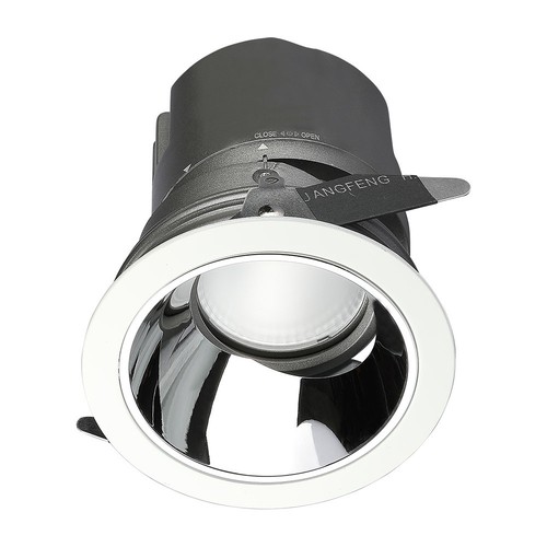 Downlight LED COB 6W Hotel, RA95 - puce CREE, réflecteur argent, orientable, spot encastrable