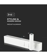 Lampe de chevet LED 3W+3W hôtel - Blanc, 3000K, aluminium, applique murale