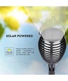 Lampe de jardin solaire de luxe 4-en-1 - Noir, effet flamme, 65 cm de hauteur