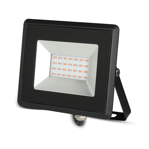 Projecteur LED Rouge 20W - IP65 extérieur, Boîtier noir, lampe de travail