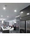 Dalle LED encastrable carrée 18W avec puce Samsung - 1350lm, bord blanc, garantie 5 ans, perçage : Ø7,5-10 cm, dim : 17x17 cm
