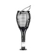Lampe de jardin solaire de luxe 4-en-1 - Noir, effet flamme, 65 cm de hauteur