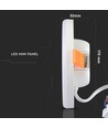 Dalle LED encastrable carrée 18W avec puce Samsung - 1350lm, bord blanc, garantie 5 ans, perçage : Ø7,5-10 cm, dim : 17x17 cm