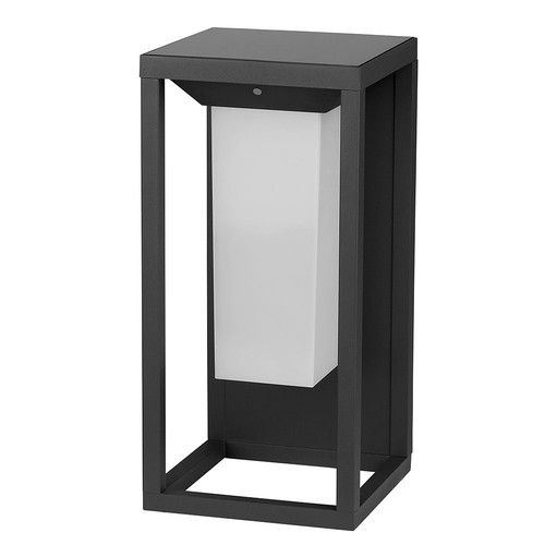 Applique murale solaire LED 2W avec détecteur, puce LED Samsung - IP65, 3000K, gris, 220lm, extérieur