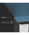 Applique murale solaire LED 2W avec détecteur, puce LED Samsung - IP65, 3000K, gris, 220lm, extérieur