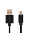 Câble Lightning MFi noir 1,5m - 2A, certifié Apple, design durable
