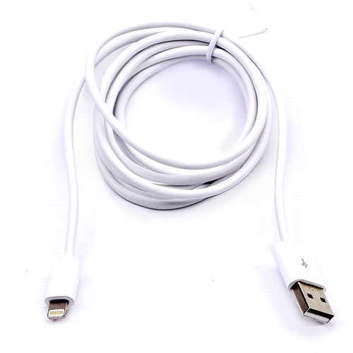 Câble MFI Lightning vers USB 1,5m, 2.4A - Blanc, certifié Apple, flexible et durable