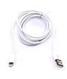 Câble MFI Lightning vers USB 1,5m, 2.4A - Blanc, certifié Apple, flexible et durable