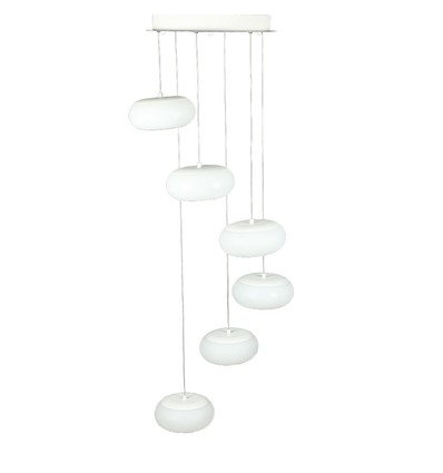 Suspension design 76W, dimmable - 6500lm, 3000K, variation de phase TRIAC, 120 degrés, finition noire