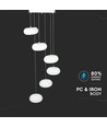 Suspension design 76W, dimmable - 6500lm, 3000K, variation de phase TRIAC, 120 degrés, finition noire