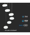 Suspension design 76W, dimmable - 6500lm, 3000K, variation de phase TRIAC, 120 degrés, finition noire