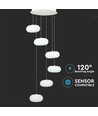 Suspension design 76W, dimmable - 6500lm, 3000K, variation de phase TRIAC, 120 degrés, finition noire