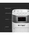 Ventilateur colonne LED 55W, 36" - Blanc, 3 vitesses, télécommande, minuterie, oscillation, affichage de la température