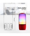 Haut-parleur Bluetooth portable 6W avec lumière LED - Rouge, batterie 1800mAh, USB/TF/AUX, 5V DC
