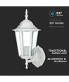 Applique murale E27 - IP44 extérieur, blanc, sans source lumineuse