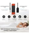 Contrôleur de température et d'humidité Wi-Fi 16A - Scheduler, Smart Home, contrôlé par application, IP20
