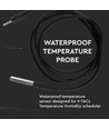 Sonde de température étanche pour VT-5145 - Câble 1m, IP66, -50°C à +125°C, finition noire