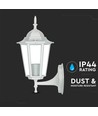 Applique murale E27 - IP44 extérieur, blanc, sans source lumineuse