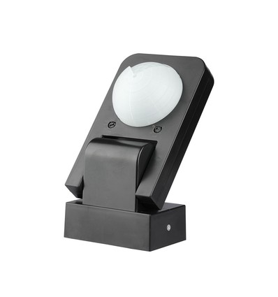 Détecteur de mouvement infrarouge, noir - 360°, IP65, portée jusqu'à 20m, max 1000W LED