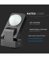 Détecteur de mouvement infrarouge, noir - 360°, IP65, portée jusqu'à 20m, max 1000W LED