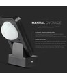 Détecteur de mouvement infrarouge, noir - 360°, IP65, portée jusqu'à 20m, max 1000W LED