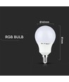 Ampoule LED P45 3,5W E14 - Contrôle RF, dimmable, RGB+6400K