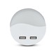 Veilleuse 0,45W avec USB - Ronde, 3000K, Allumage automatique à l'obscurité, Puce LED Samsung