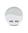 Veilleuse 0,45W avec USB - Ronde, 3000K, Allumage automatique à l'obscurité, Puce LED Samsung