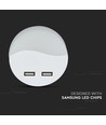 Veilleuse 0,45W avec USB - Ronde, 3000K, Allumage automatique à l'obscurité, Puce LED Samsung