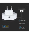 Veilleuse 0,45W avec USB - Ronde, 3000K, Allumage automatique à l'obscurité, Puce LED Samsung