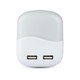 V-tac Lampe de Nuit avec USB - Allumage Automatique à l'Obscurité, Puce Samsung, 0,45W, 3000K, Carrée