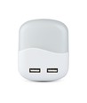 V-tac Lampe de Nuit avec USB - Allumage Automatique à l'Obscurité, Puce Samsung, 0,45W, 3000K, Carrée