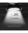 High Bay LED 500W, Samsung Chip - 120 degrés, Driver Meanwell, dimmable, corps noir, Ø36cm