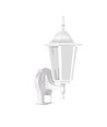 Applique murale blanche V-Tac avec capteur - IP44 extérieur, douille E27, sans source lumineuse