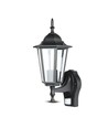 Applique murale E27 avec capteur - IP44 extérieur, noir, sans source lumineuse