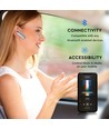 Casque Bluetooth avec micro, blanc - Batterie 170mAh, 10-12 heures d'autonomie, design in-ear