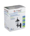 Applique murale E27 avec capteur - IP44 extérieur, noir, sans source lumineuse
