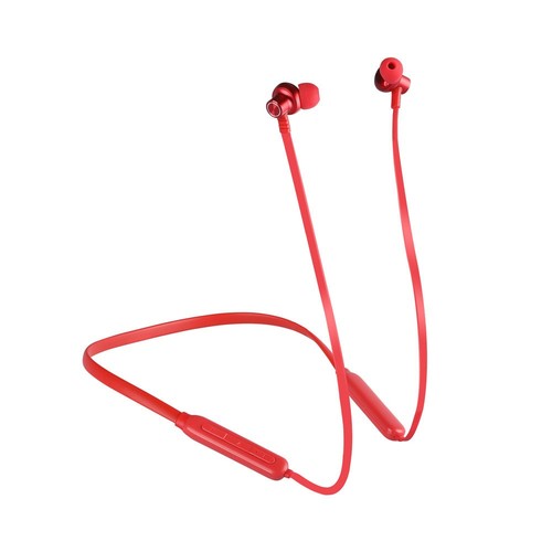 Casque sport Bluetooth, rouge - batterie 500mAh, 7-8 heures d'autonomie, portée 10m