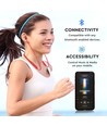 Casque sport Bluetooth, rouge - batterie 500mAh, 7-8 heures d'autonomie, portée 10m