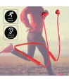 Casque sport Bluetooth, rouge - batterie 500mAh, 7-8 heures d'autonomie, portée 10m