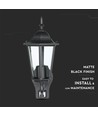 Applique murale E27 avec capteur - IP44 extérieur, noir, sans source lumineuse