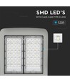 Lampadaire LED 120W avec Samsung chip - 140lm/W, driver Inventronics dimmable, IP66, boîtier gris
