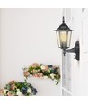 Applique murale E27 avec capteur - IP44 extérieur, noir, sans source lumineuse