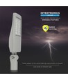 Lampadaire LED 120W avec Samsung chip - 140lm/W, driver Inventronics dimmable, IP66, boîtier gris