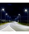 Lampadaire LED 150W avec Samsung chip - 140lm/W, driver Inventronics dimmable, IP65, aluminium gris