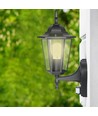 Applique murale E27 avec capteur - IP44 extérieur, noir, sans source lumineuse