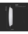 Plafonnier LED SMART WiFi 60W - Ø45cm, dimmable, CCT 3-en-1, effet ciel étoilé, compatible Google Home/Alexa